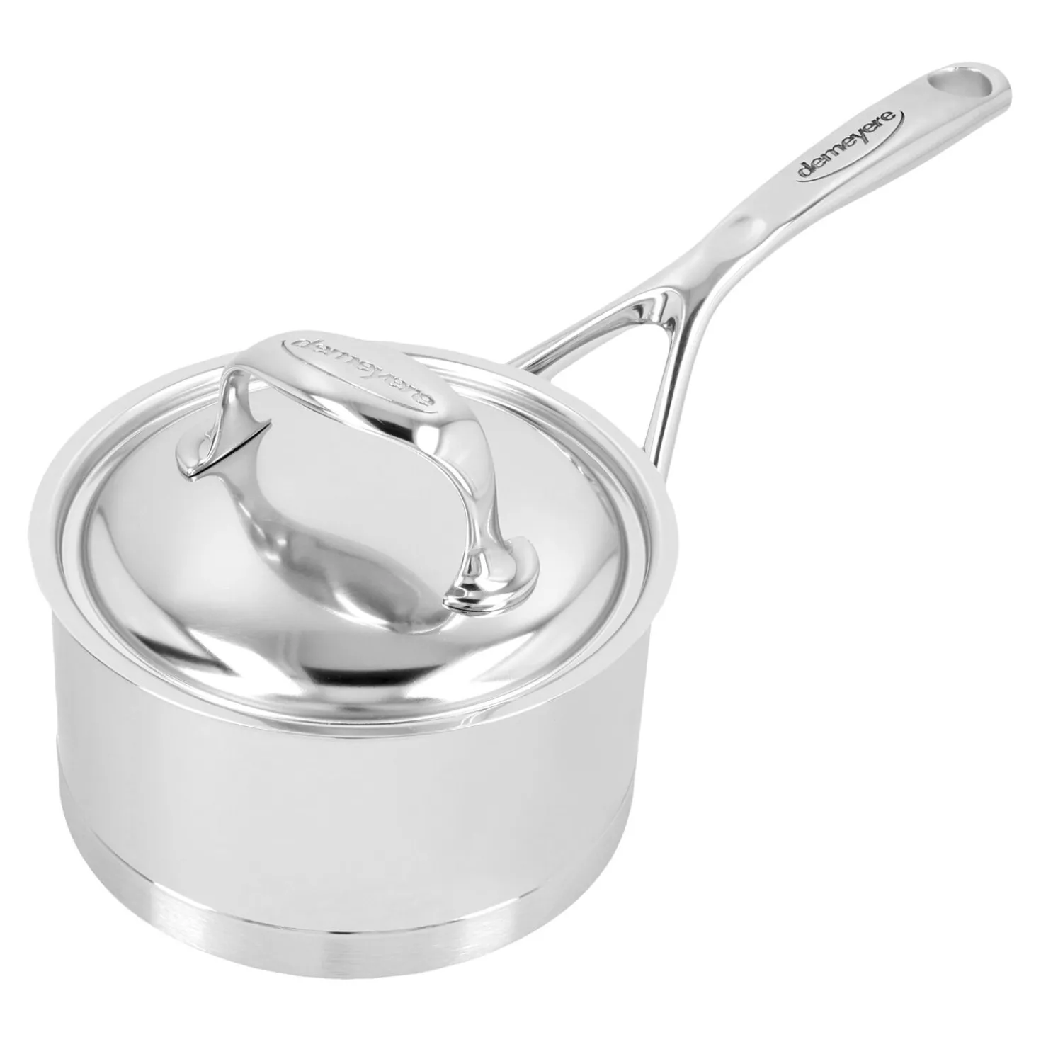 Stieltopf mit Deckel 14 cm, 18/10 Edelstahl, Silber