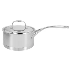 Stieltopf mit Deckel 18 cm, 18/10 Edelstahl, Silber