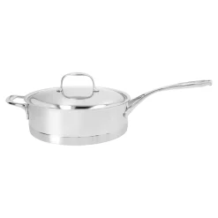 Stieltopf mit Deckel, niedrig 28 cm, 18/10 Edelstahl