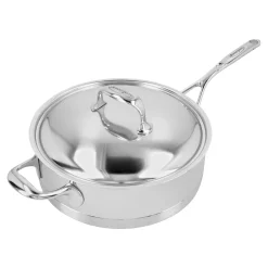 Stieltopf mit Deckel, niedrig 28 cm, 18/10 Edelstahl