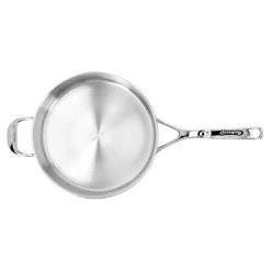 Stieltopf mit Deckel, niedrig 28 cm, 18/10 Edelstahl