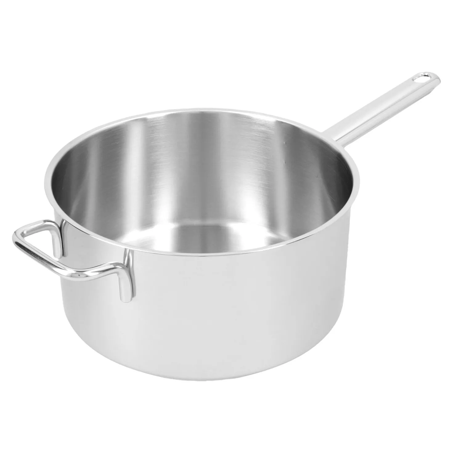 Stieltopf ohne Deckel 22 cm, 18/10 Edelstahl, Silber
