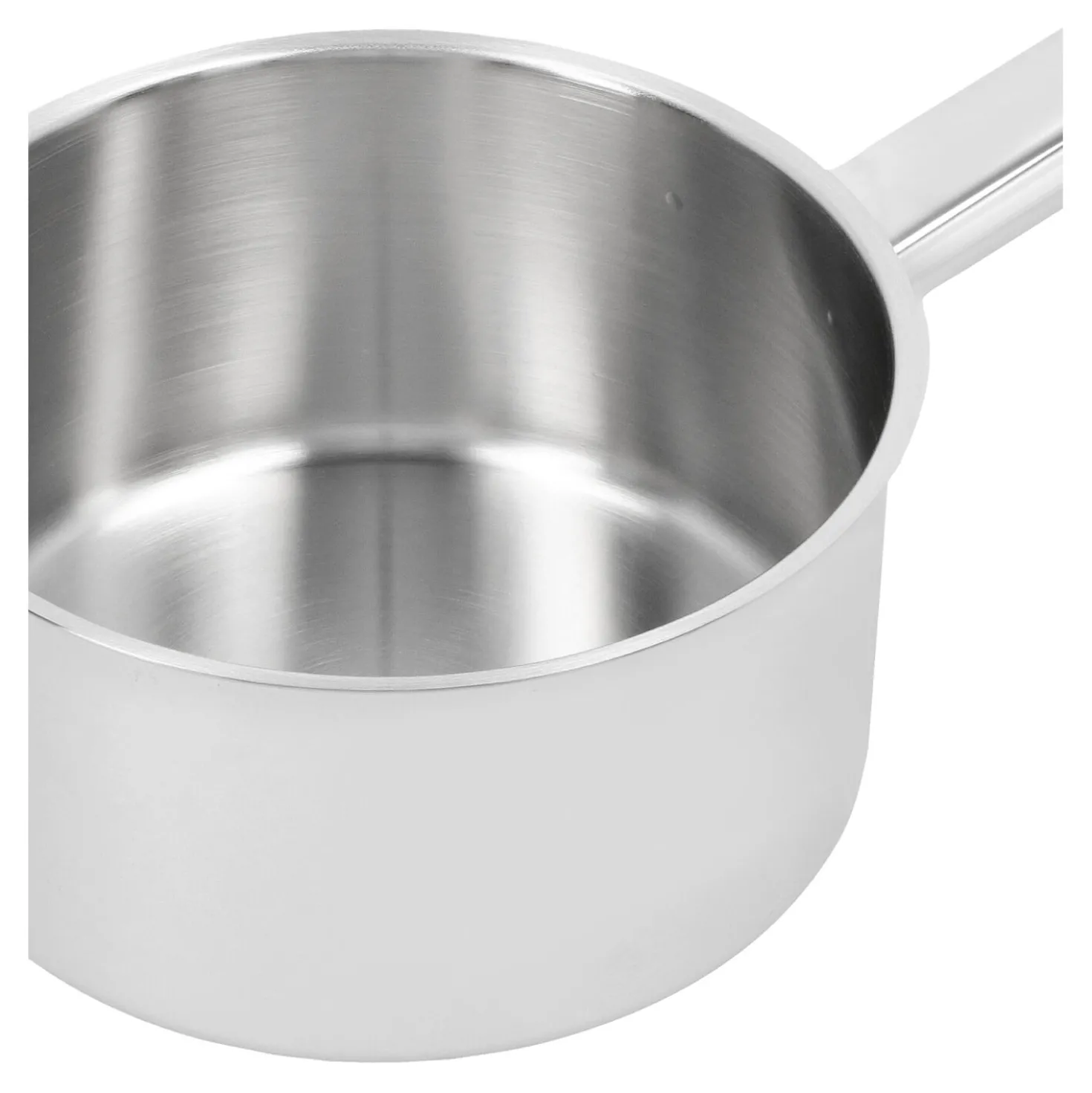 Stieltopf ohne Deckel 14 cm, 18/10 Edelstahl, Silber