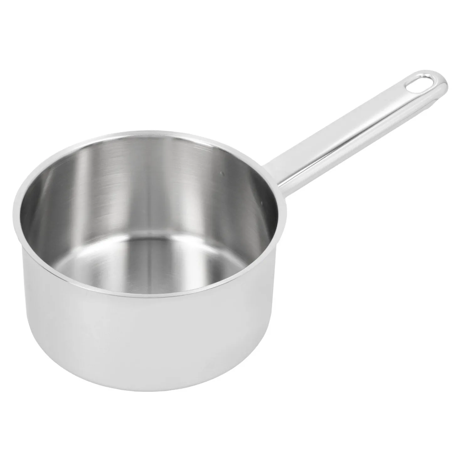 Stieltopf ohne Deckel 14 cm, 18/10 Edelstahl, Silber