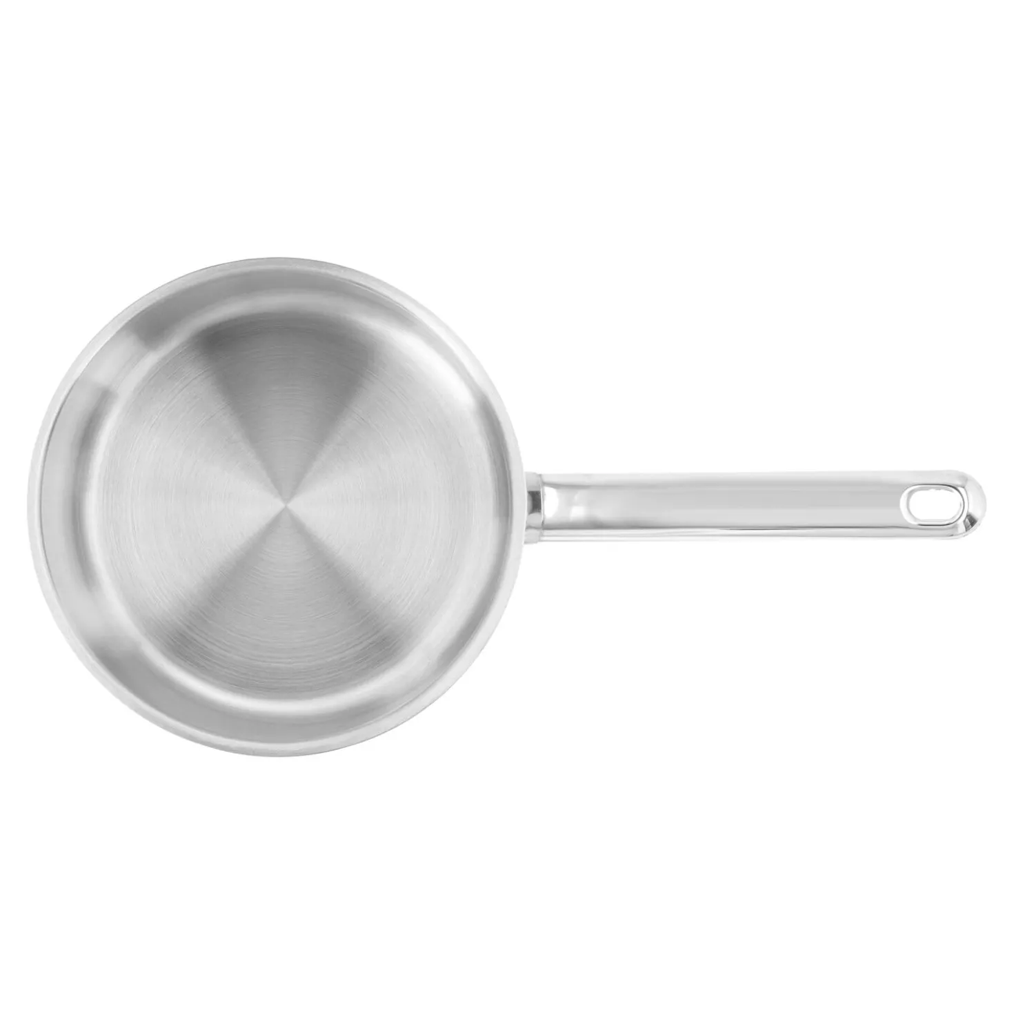 Stieltopf ohne Deckel 18 cm, 18/10 Edelstahl, Silber