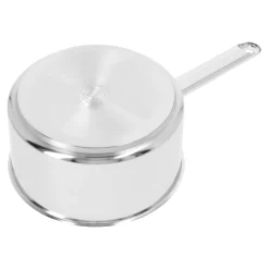 Stieltopf ohne Deckel 18 cm, 18/10 Edelstahl, Silber