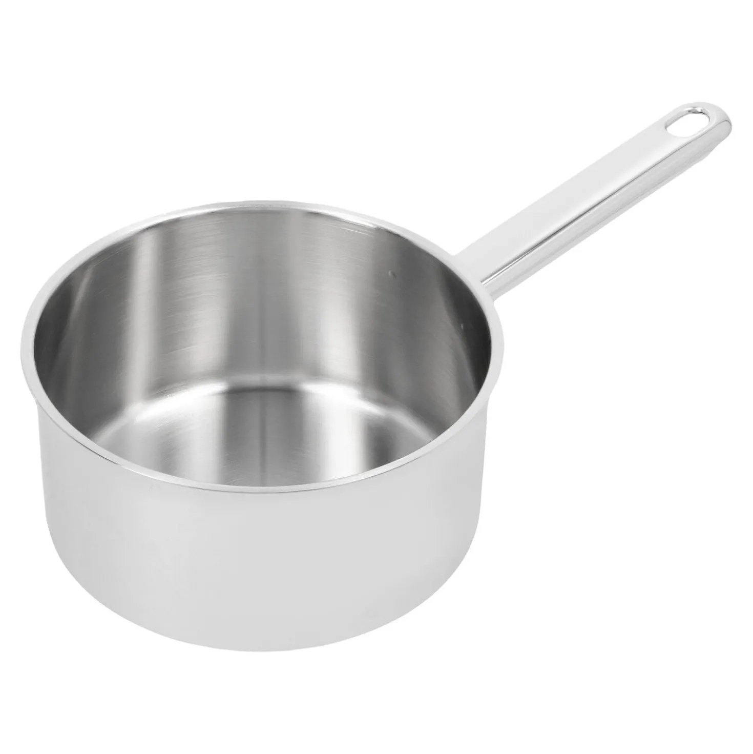 Stieltopf ohne Deckel 16 cm, 18/10 Edelstahl, Silber