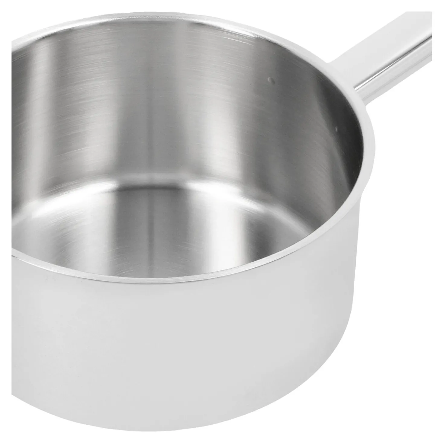 Stieltopf ohne Deckel 16 cm, 18/10 Edelstahl, Silber