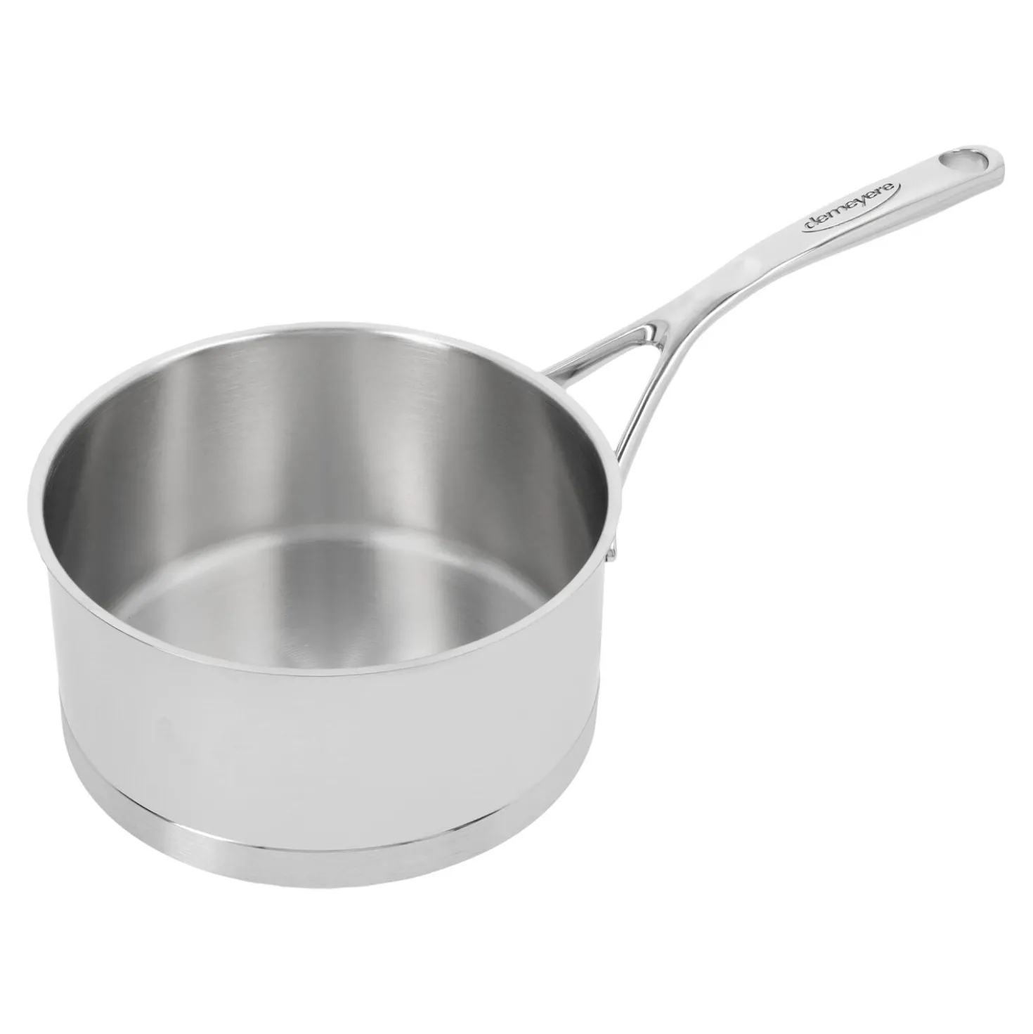 Stieltopf ohne Deckel 18 cm, 18/10 Edelstahl, Silber