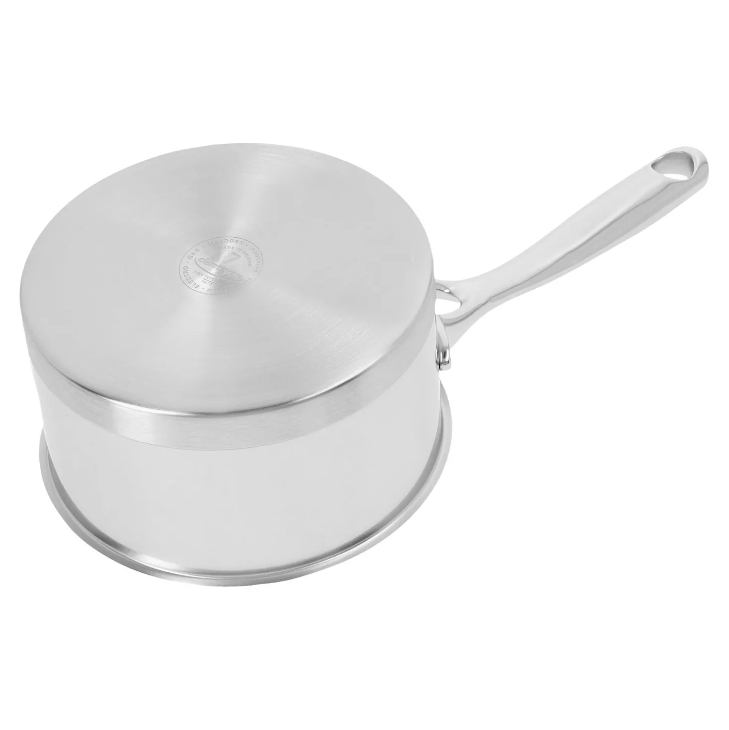 Stieltopf ohne Deckel 14 cm, 18/10 Edelstahl, Silber