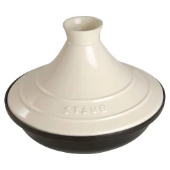 Tajine 28 cm, rund, Cream, Gusseisen