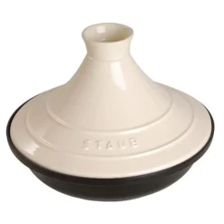 Tajine 20 cm, rund, Cream, Gusseisen