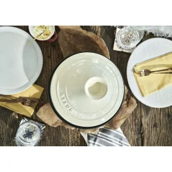 Tajine 20 cm, rund, Cream, Gusseisen