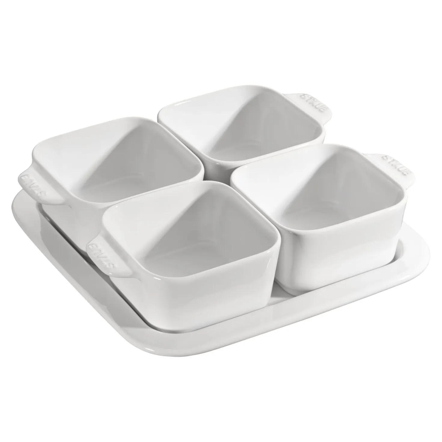 Tapas Set 5-tlg, Weiß, Keramik