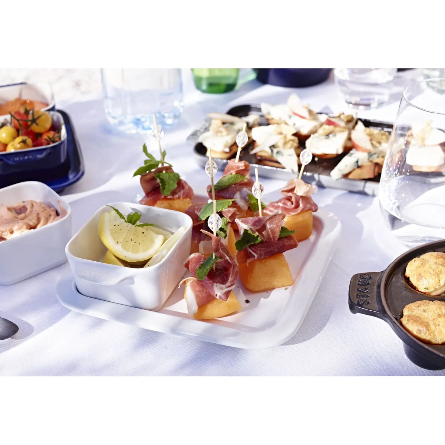 Tapas Set 5-tlg, Weiß, Keramik
