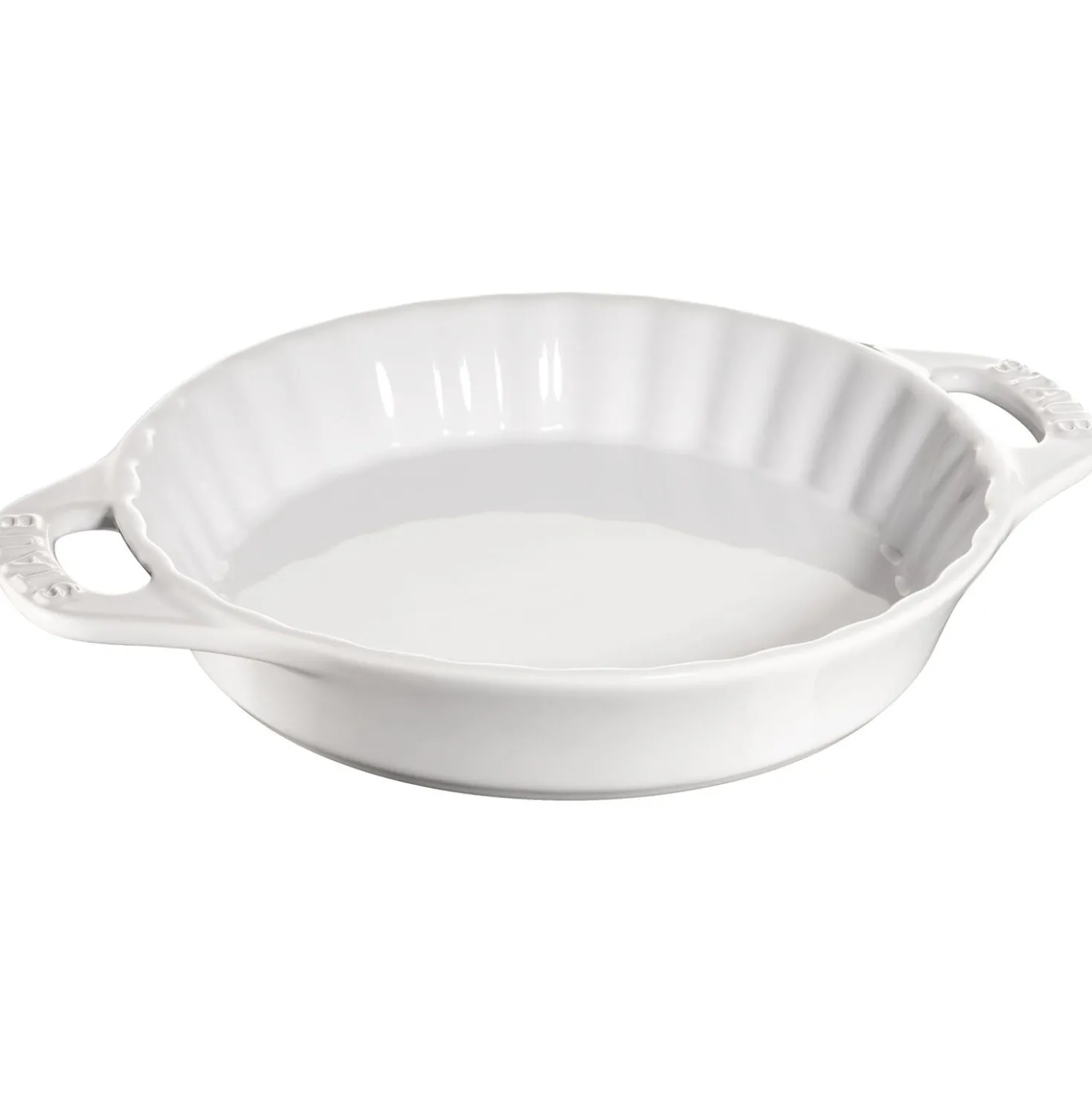 Tarte-Form 24 cm, rund, Weiß, Keramik
