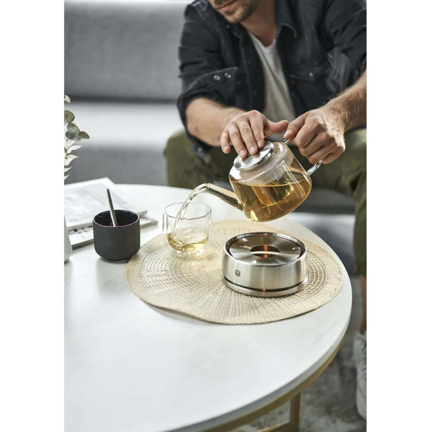 Teekanne mit Stövchen 800 ml