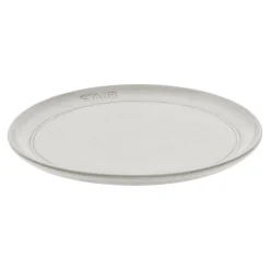 Teller flach 22 cm, rund, Weisser Trüffel, Keramik