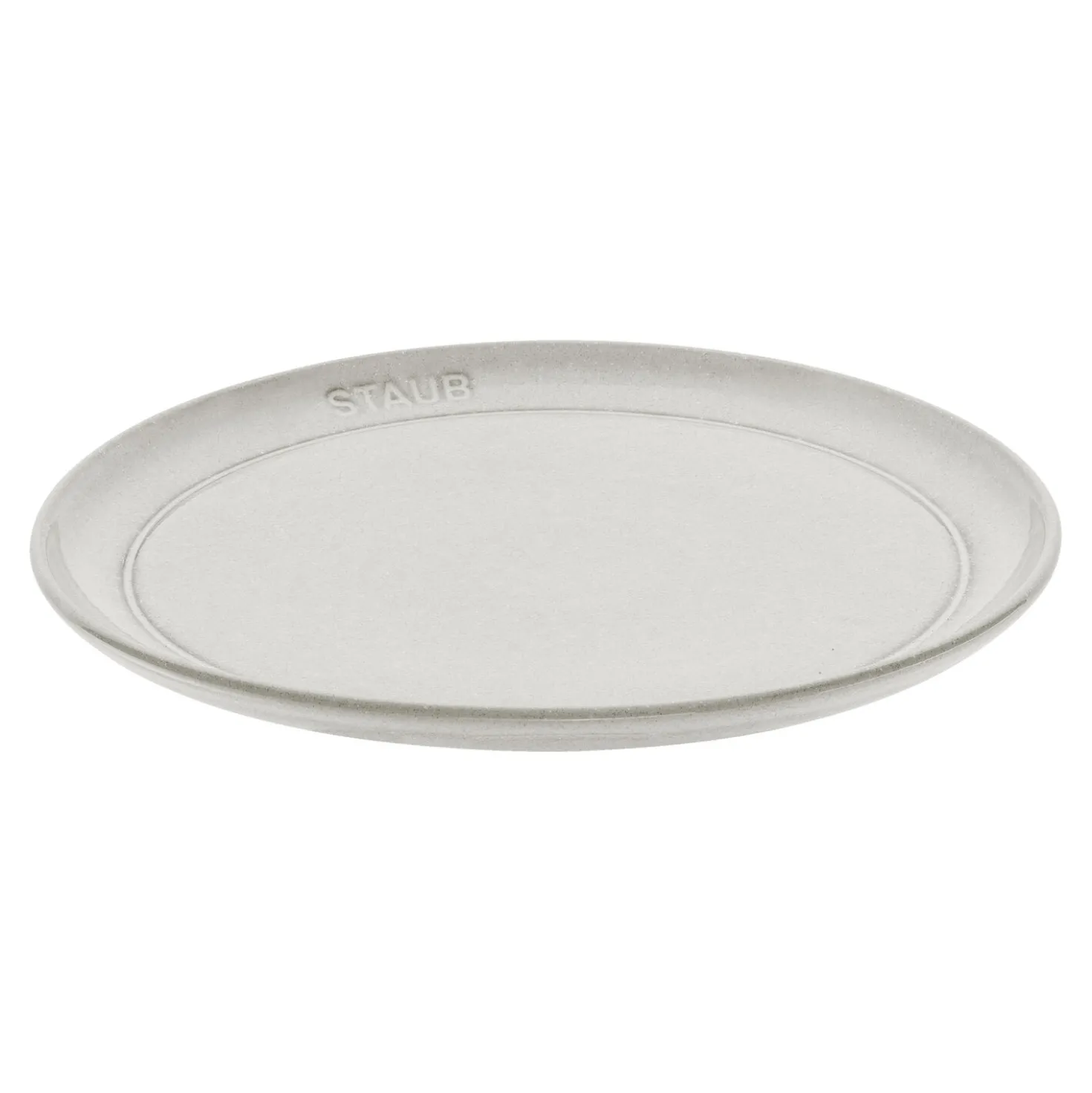 Teller flach 22 cm, rund, Weisser Trüffel, Keramik