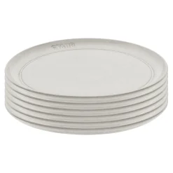 Tellerset, 6-tlg. / 22 cm, Weisser Trüffel, Keramik