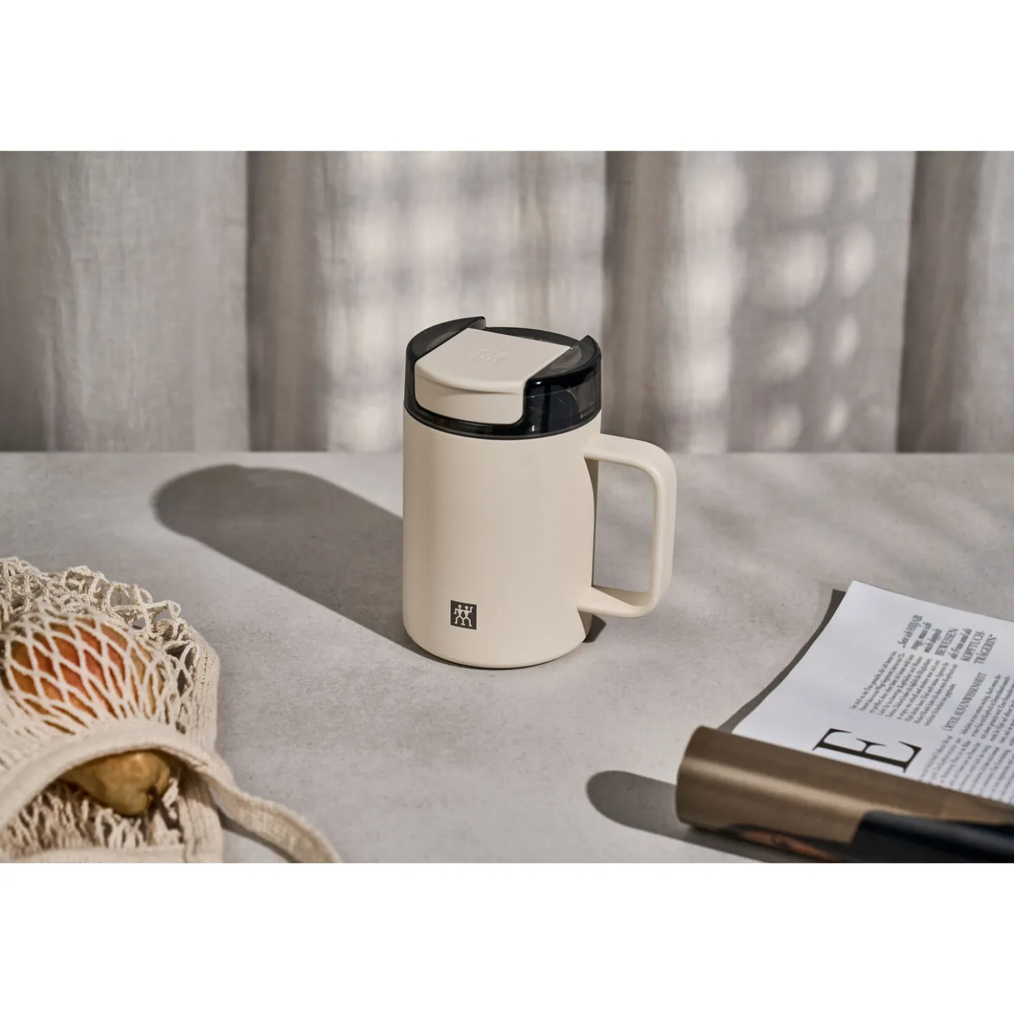 Thermobecher, 380 ml, Edelstahl, Cream