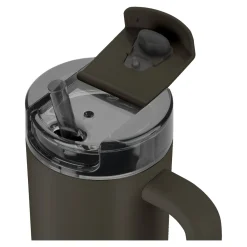 Thermobecher mit Strohhalm, 900 ml, Edelstahl, Chocolate