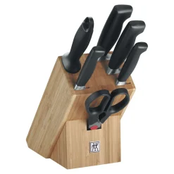 7-tlg, Messerblockset, Natur