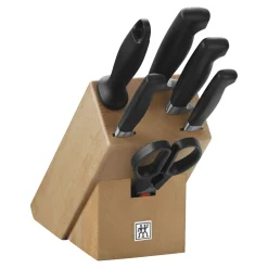 7-tlg, Messerblockset, Natur