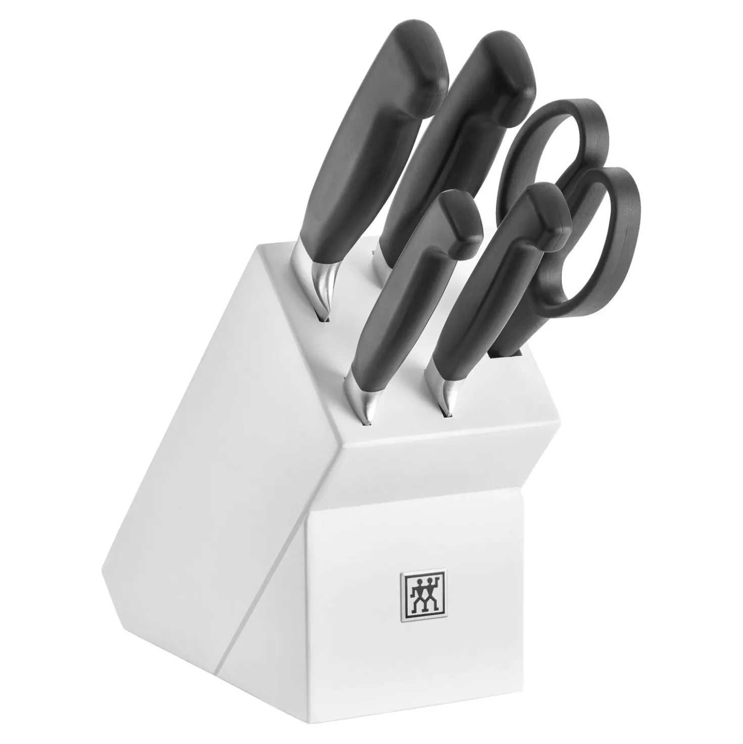 6-tlg, Messerblockset, Weiß