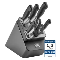 7-tlg, Selbstschärfender Messerblock, Anthrazit