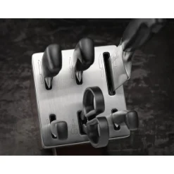 7-tlg, Selbstschärfender Messerblock, Anthrazit