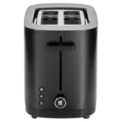 Toaster mit Br&ouml;tchenaufsatz, 2 Schlitze kurz, Schwarz