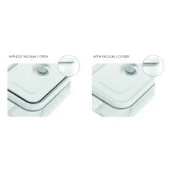 Vakuum Boxset, S/M/L / 3-tlg, Glas, Grau