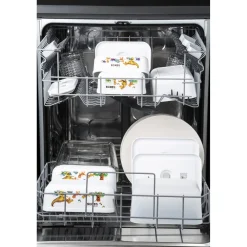 Vakuum Lunchbox DINOS S, Weiß-grau