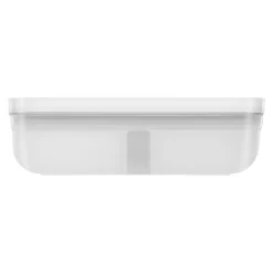 Vakuum Lunchbox L flach, Semitransparent-Grau