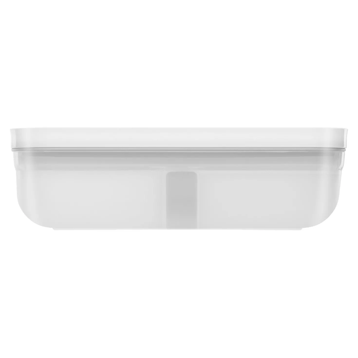 Vakuum Lunchbox L flach, Semitransparent-Grau