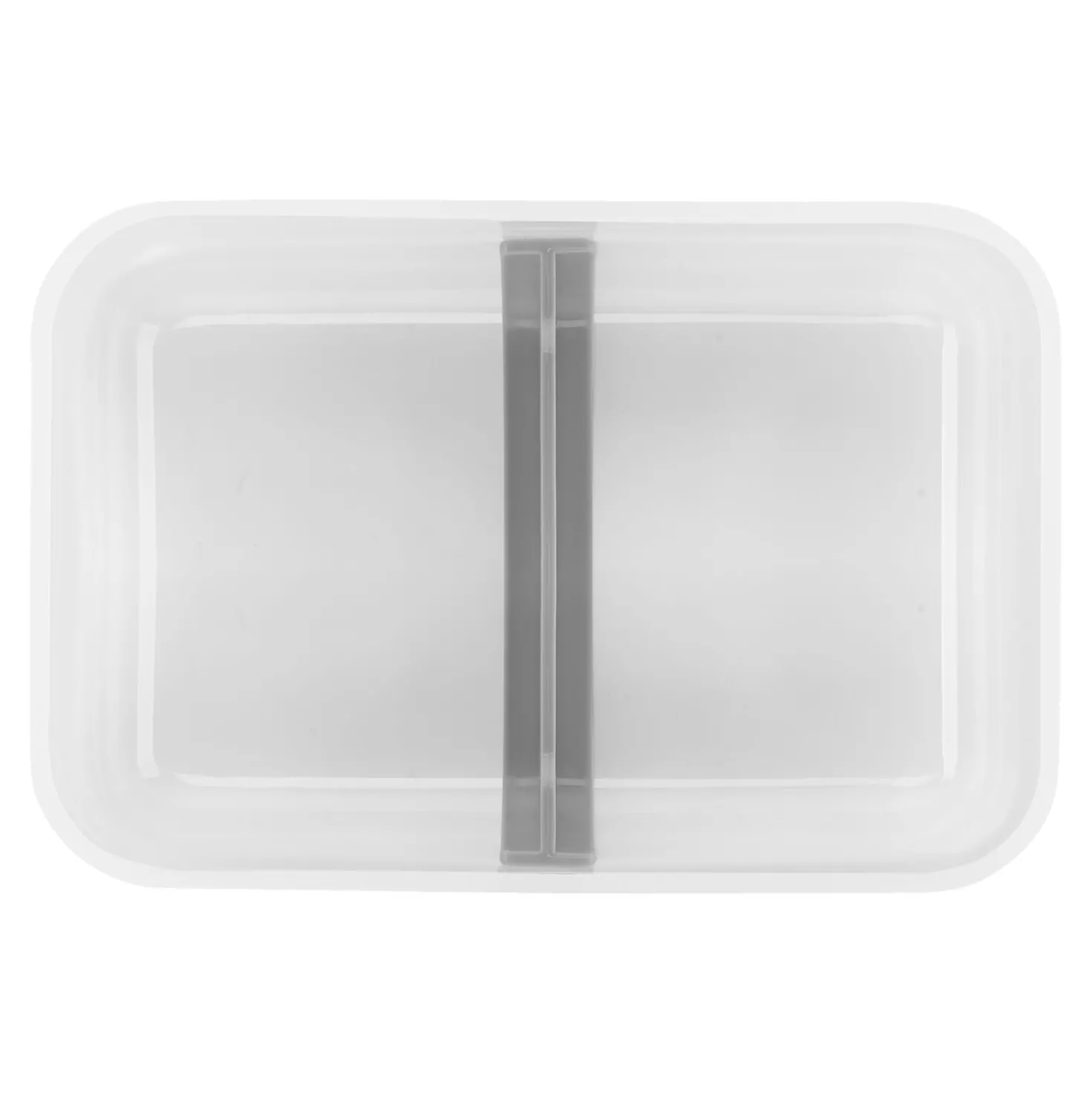 Vakuum Lunchbox L flach, Semitransparent-Grau
