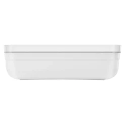 Vakuum Lunchbox L flach, Weiß-grau