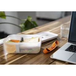 Vakuum Lunchbox L, Semitransparent-Grau