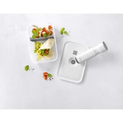 Vakuum Lunchbox L, Semitransparent-Grau
