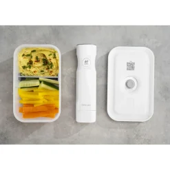 Vakuum Lunchbox M, Semitransparent-Grau