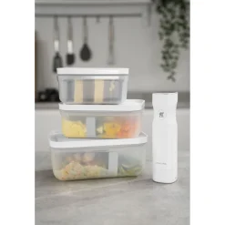 Vakuum Lunchbox S, Semitransparent-Grau