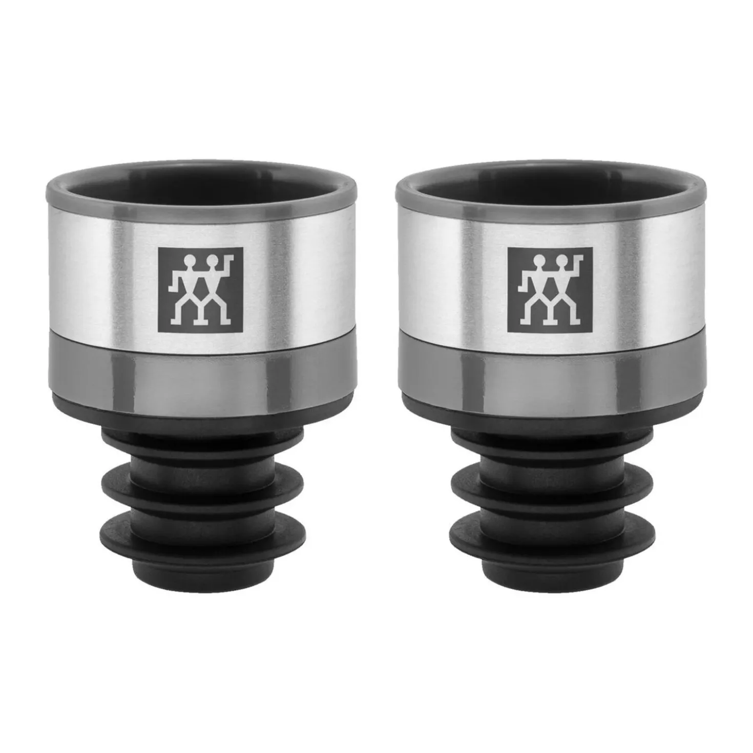 Vakuum Weinverschluss Set, 2-tlg, Grau