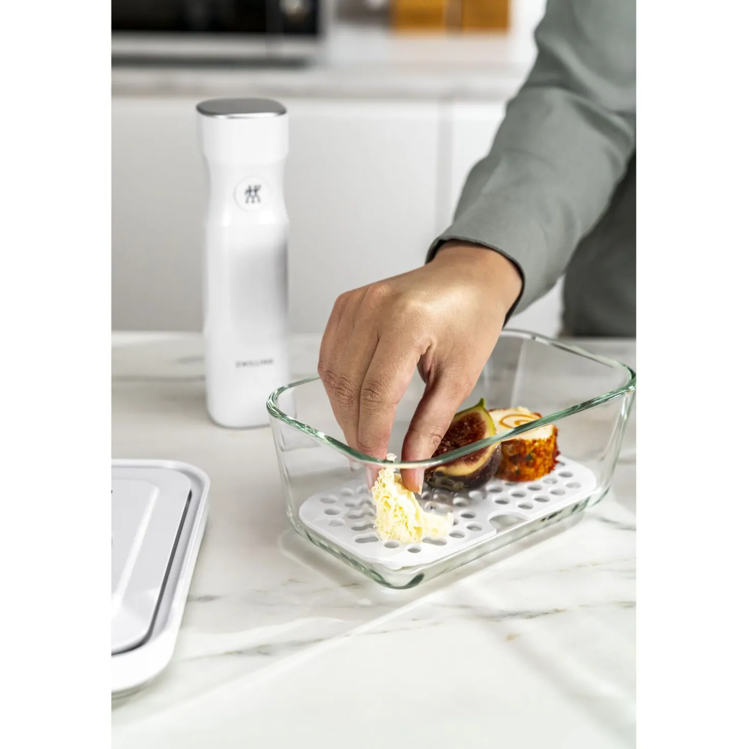 Vakuum Zubehörset Abtropfgitter für Glasboxen, M/L / 2-tlg