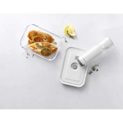 Vakuumbox L, Glas, Grau