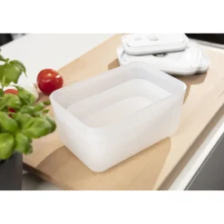 Vakuumbox L, Kunststoff, Semitransparent-Grau