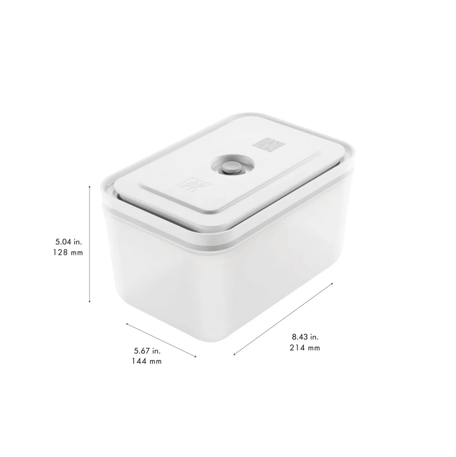 Vakuumbox L, Kunststoff, Semitransparent-Grau