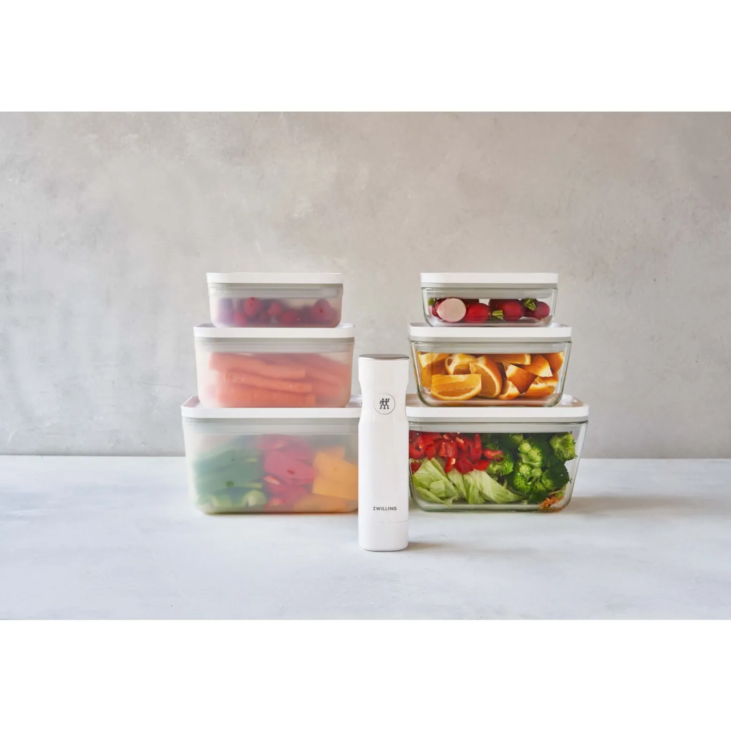 Vakuumbox S, Kunststoff, Semitransparent-Grau