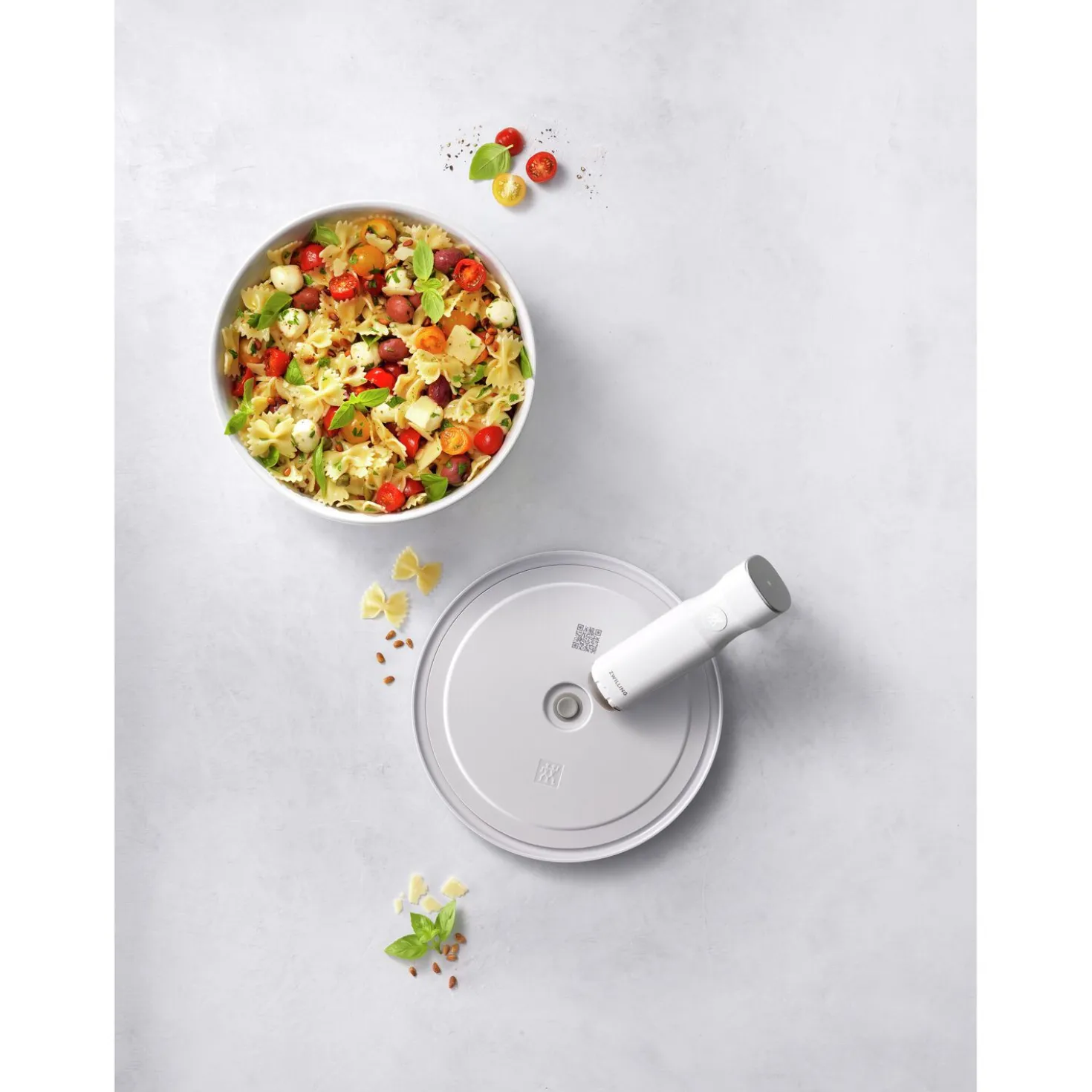 Vakuumschüssel Deckel L / 24 cm, Weiß