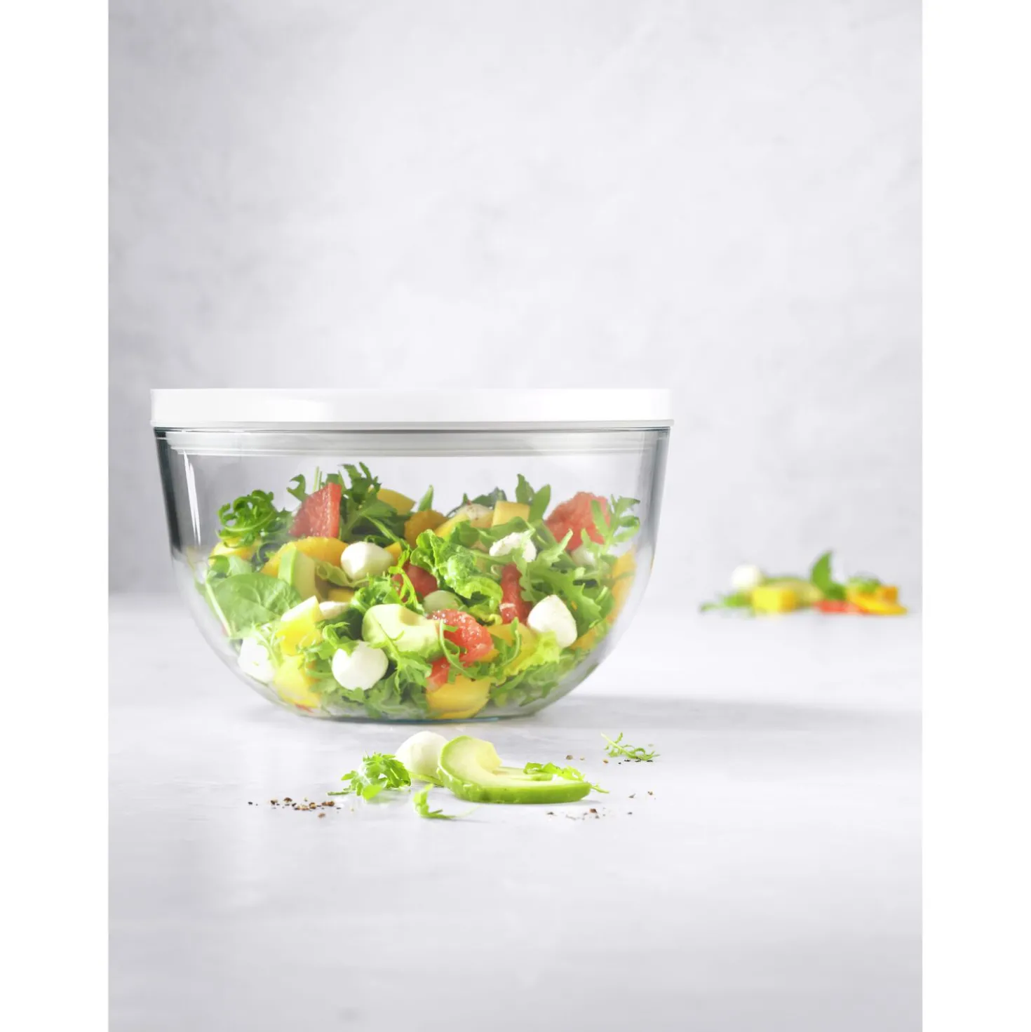 Vakuumschüssel L / 24 cm, Glas, Transparent